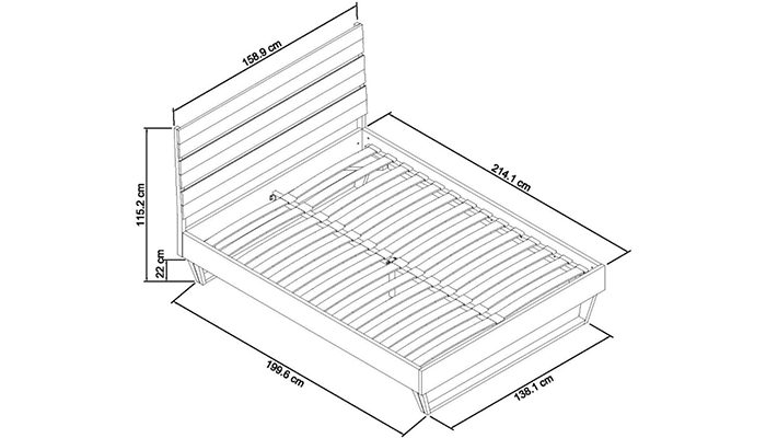 150cm Low Foot End Bedstead